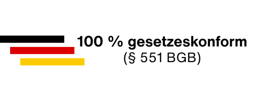 100 % konform mit § 551 BGB